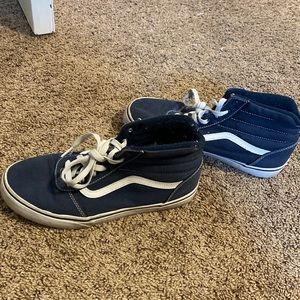Navy blue vans. youth 6.5, Fit me and i’m 8 in womens. good condition